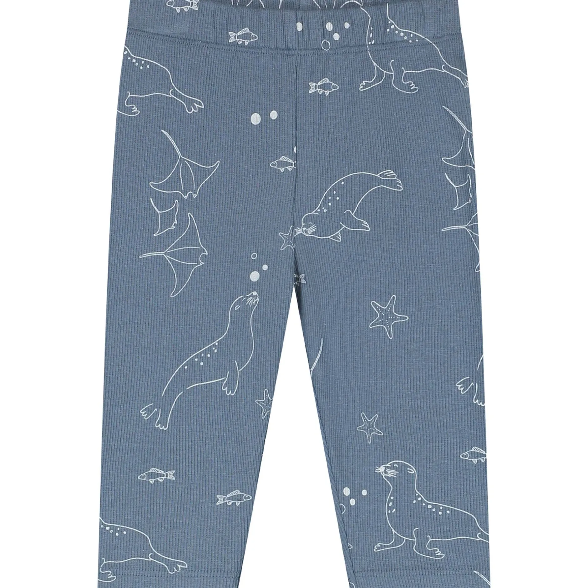 Pyjama's|Pyjama's*Prénatal baby pyjama zeehond rib blauw Steel Blue