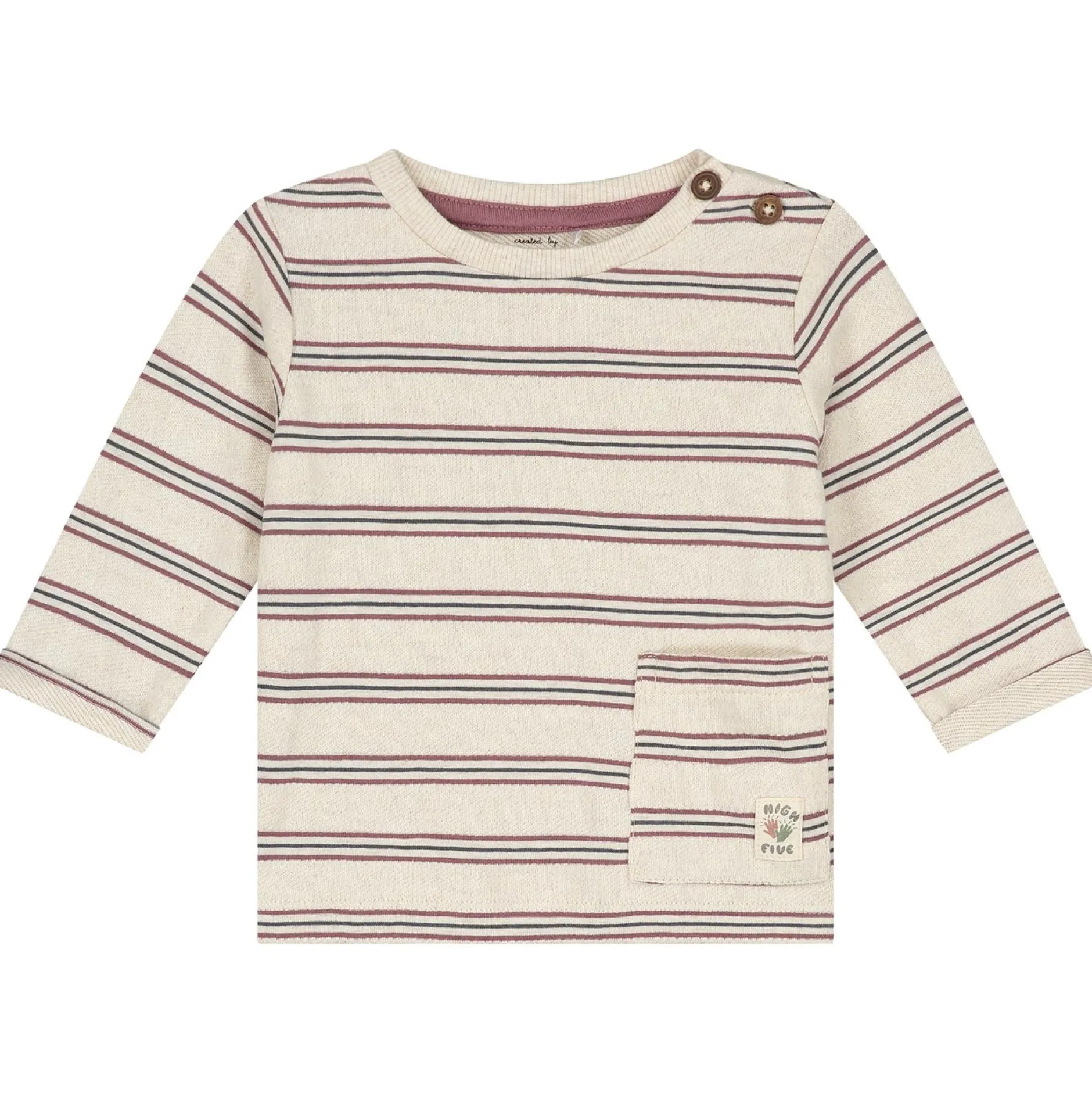 Shirts & Blouses|Shirts & Blouses*Prénatal baby shirt lange mouwen strepen beige Soft Beige Melange