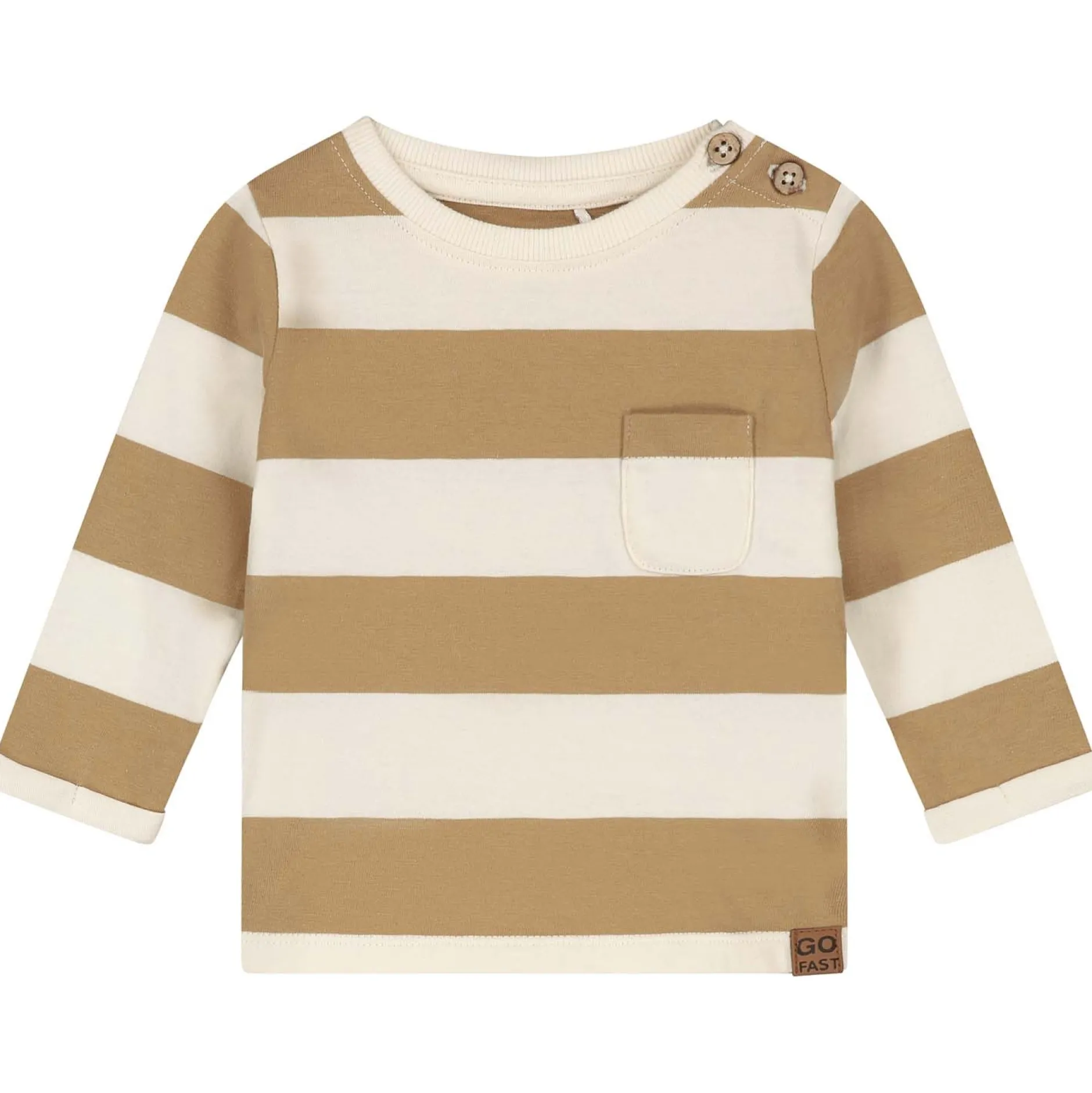 Shirts & Blouses|Shirts & Blouses*Prénatal baby shirt lange mouwen strepen bruin Dark Yellow Brown