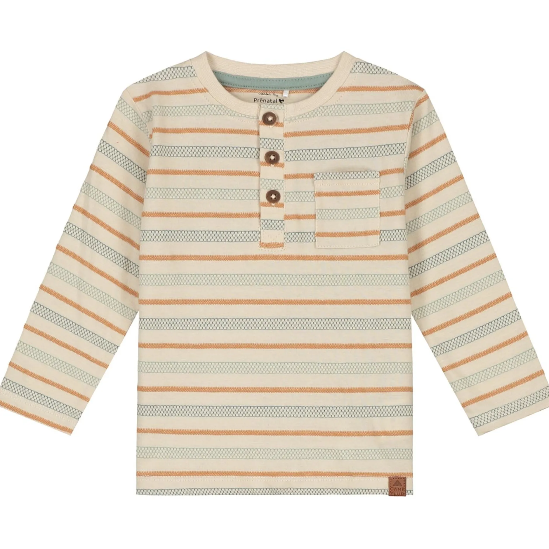 Shirts & Blouses|Shirts & Blouses*Prénatal baby shirt lange mouwen strepen multi Soft Ecru