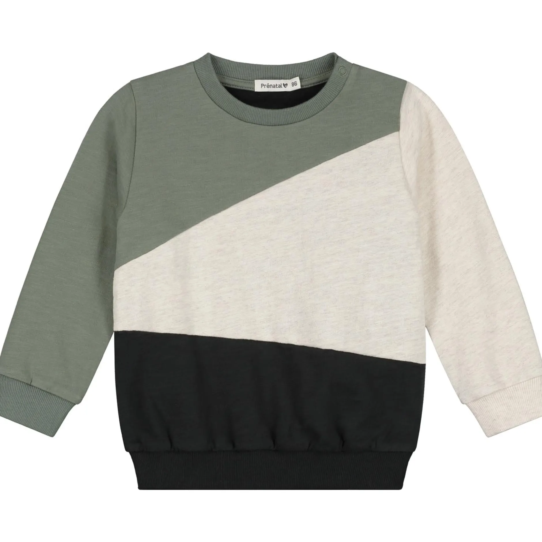 Truien & Vesten|Truien & Sweaters*Prénatal baby sweater lange mouwen meerkleurig groen Light Khaki Green