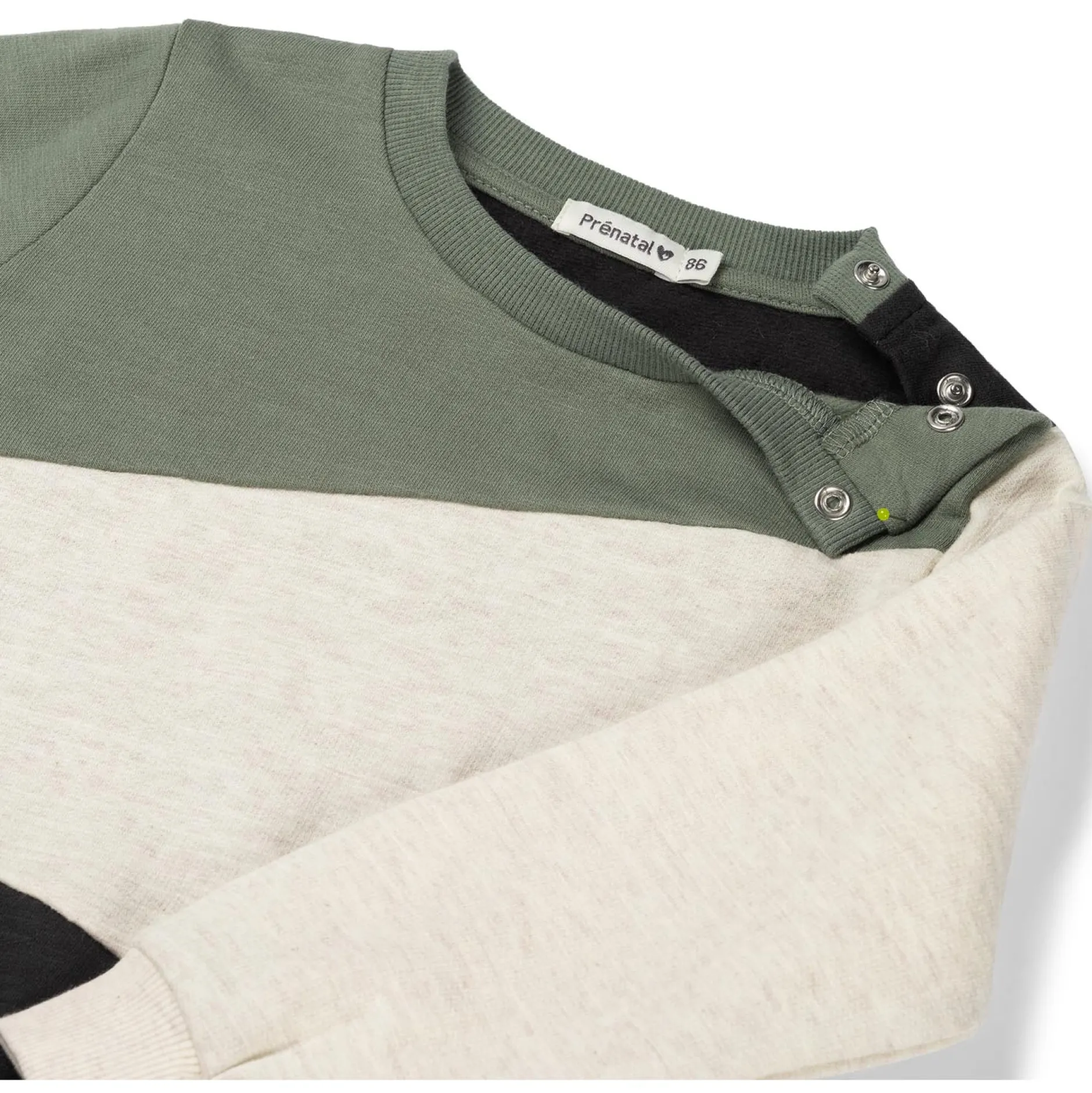 Truien & Vesten|Truien & Sweaters*Prénatal baby sweater lange mouwen meerkleurig groen Light Khaki Green