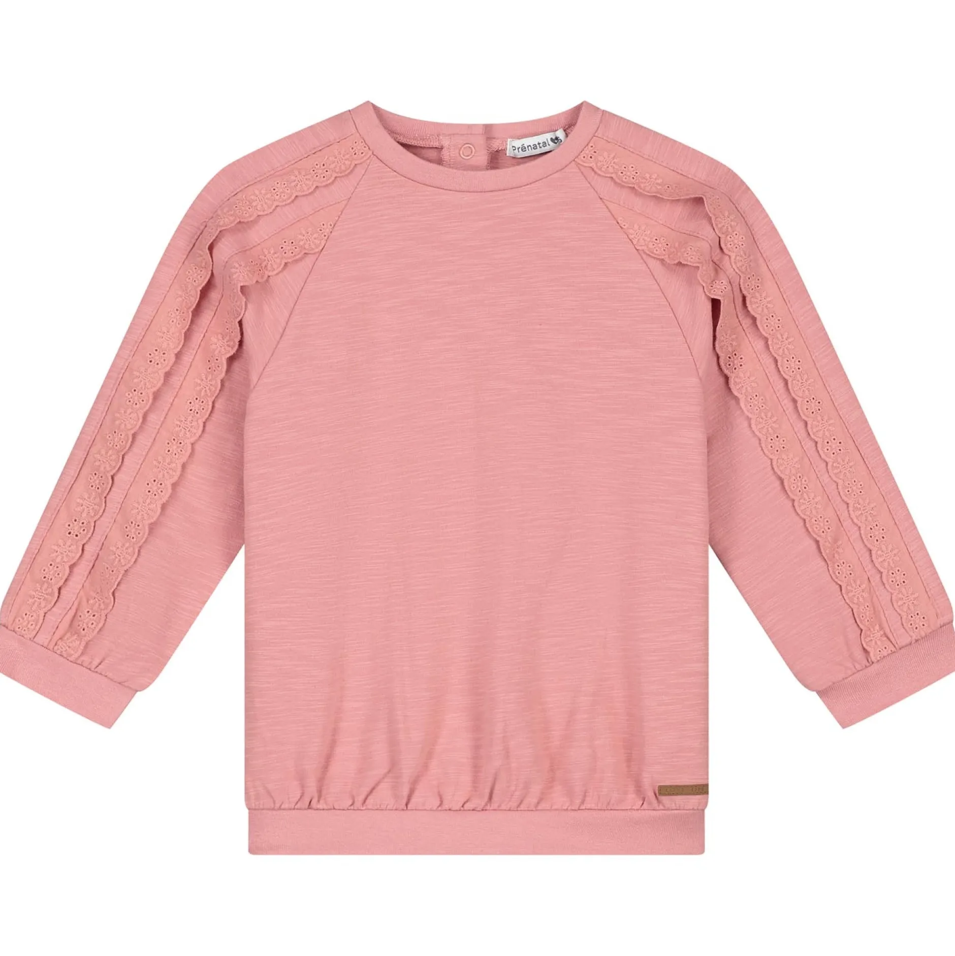 Truien & Vesten|Shirts & Blouses*Prénatal baby sweater lange mouwen effen roze Rosered