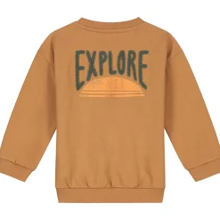Truien & Vesten|Truien & Sweaters*Prénatal baby sweater lange mouwen logo bruin Dark Yellow Brown