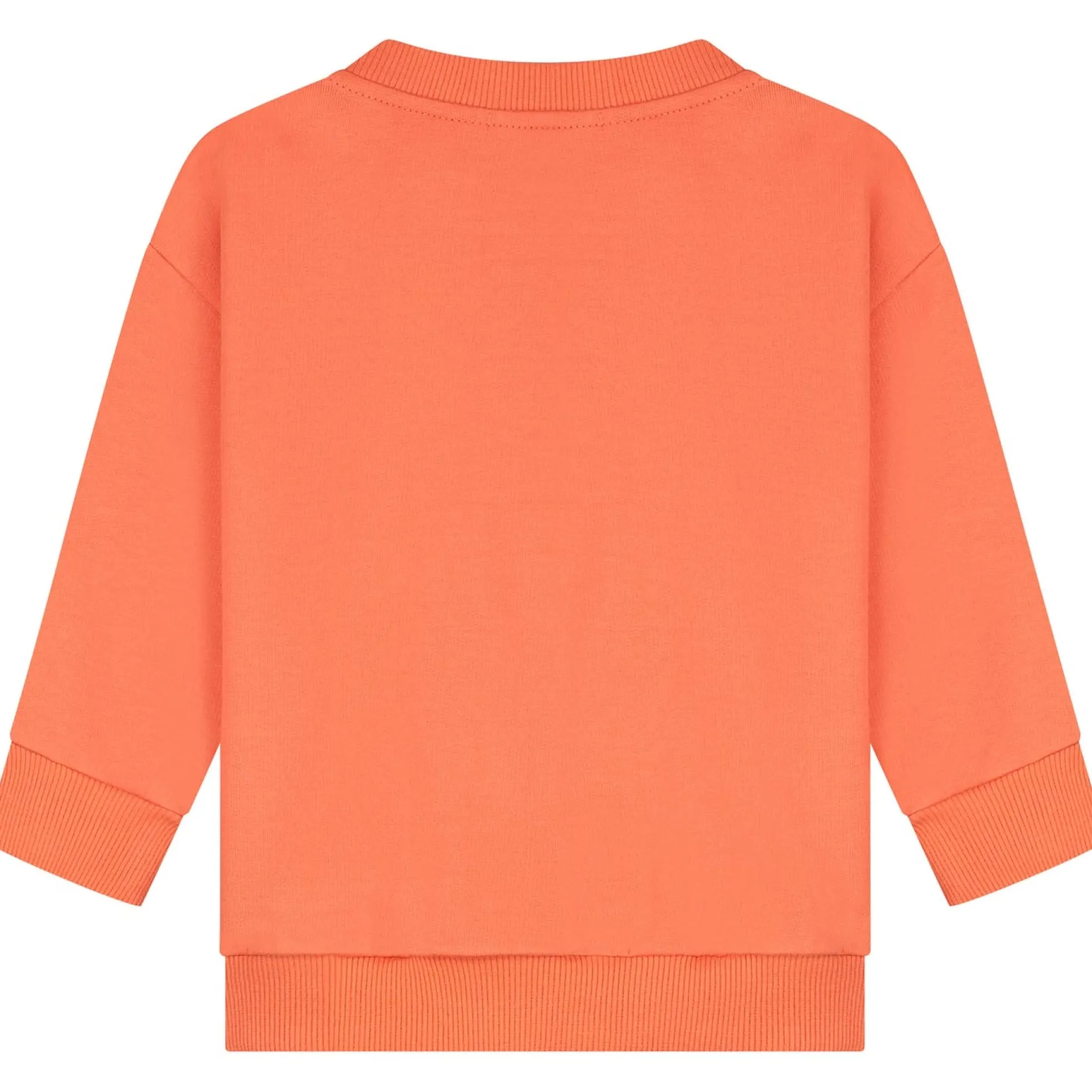 Truien & Vesten|Truien & Sweaters*Prénatal baby sweater lange mouwen effen oranje Coralred