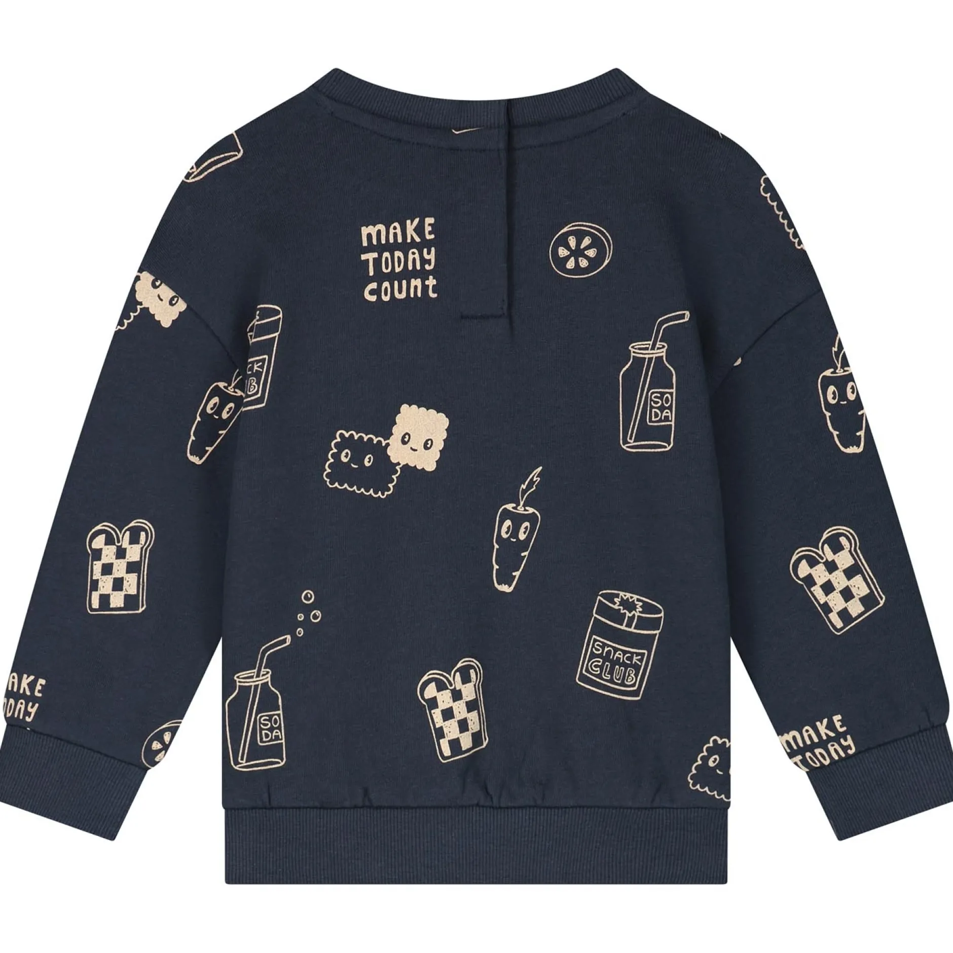 Truien & Vesten|Truien & Sweaters*Prénatal baby sweater lange mouwen all over print blauw Dark Bluegrey