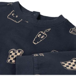 Truien & Vesten|Truien & Sweaters*Prénatal baby sweater lange mouwen all over print blauw Dark Bluegrey