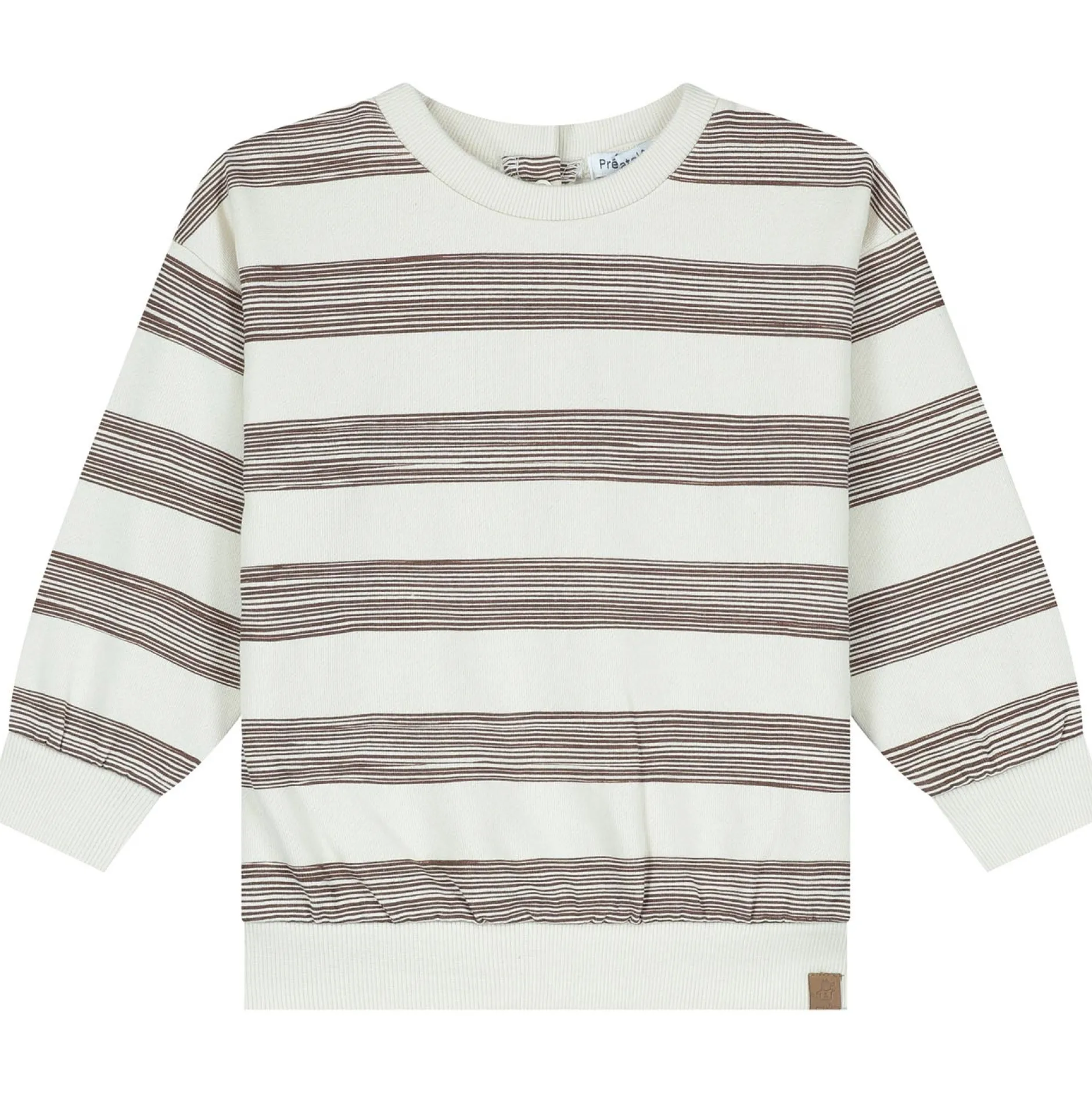 Truien & Vesten|Truien & Sweaters*Prénatal baby sweater lange mouwen strepen bruin Chocolatbrown