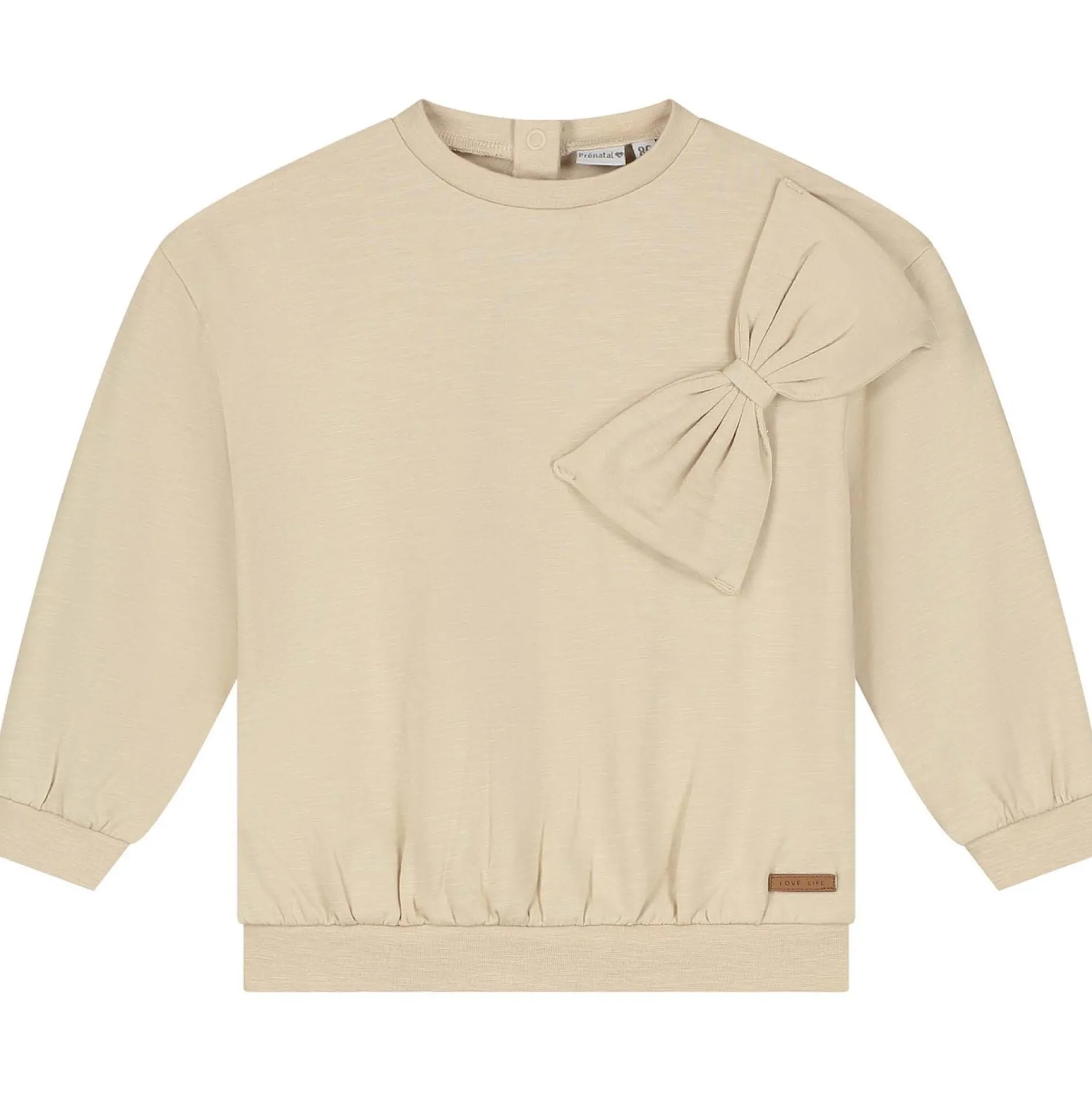 Truien & Vesten|Shirts & Blouses*Prénatal baby sweater lange mouwen effen beige Almond