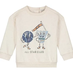 Truien & Vesten|Truien & Sweaters*Prénatal baby sweater lange mouwen printopdruk multi Soft Brown Melange