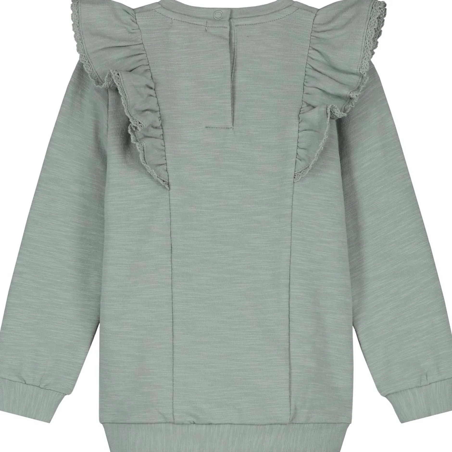 Truien & Vesten|Shirts & Blouses*Prénatal baby sweater lange mouwen effen groen Dark Mint Green