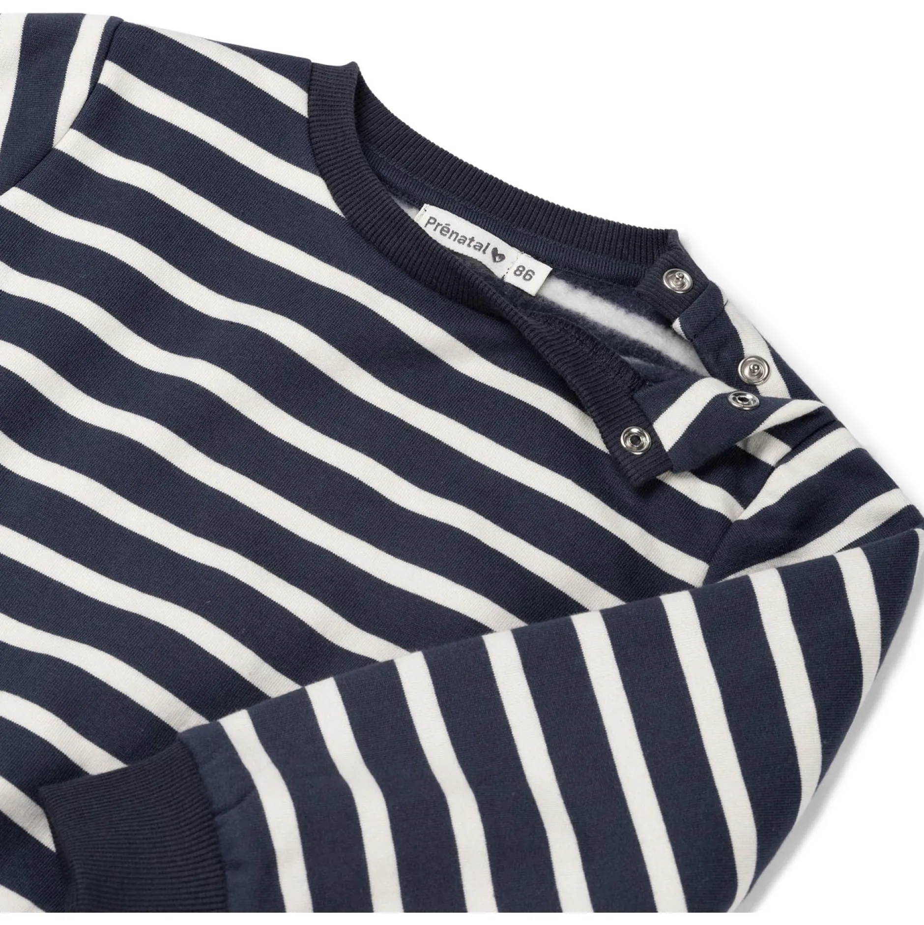 Truien & Vesten|Truien & Sweaters*Prénatal baby sweater lange mouwen strepen antraciet Dark Bluegrey