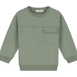 Truien & Vesten|Truien & Sweaters*Prénatal baby sweater lange mouwen effen groen Light Khaki Green