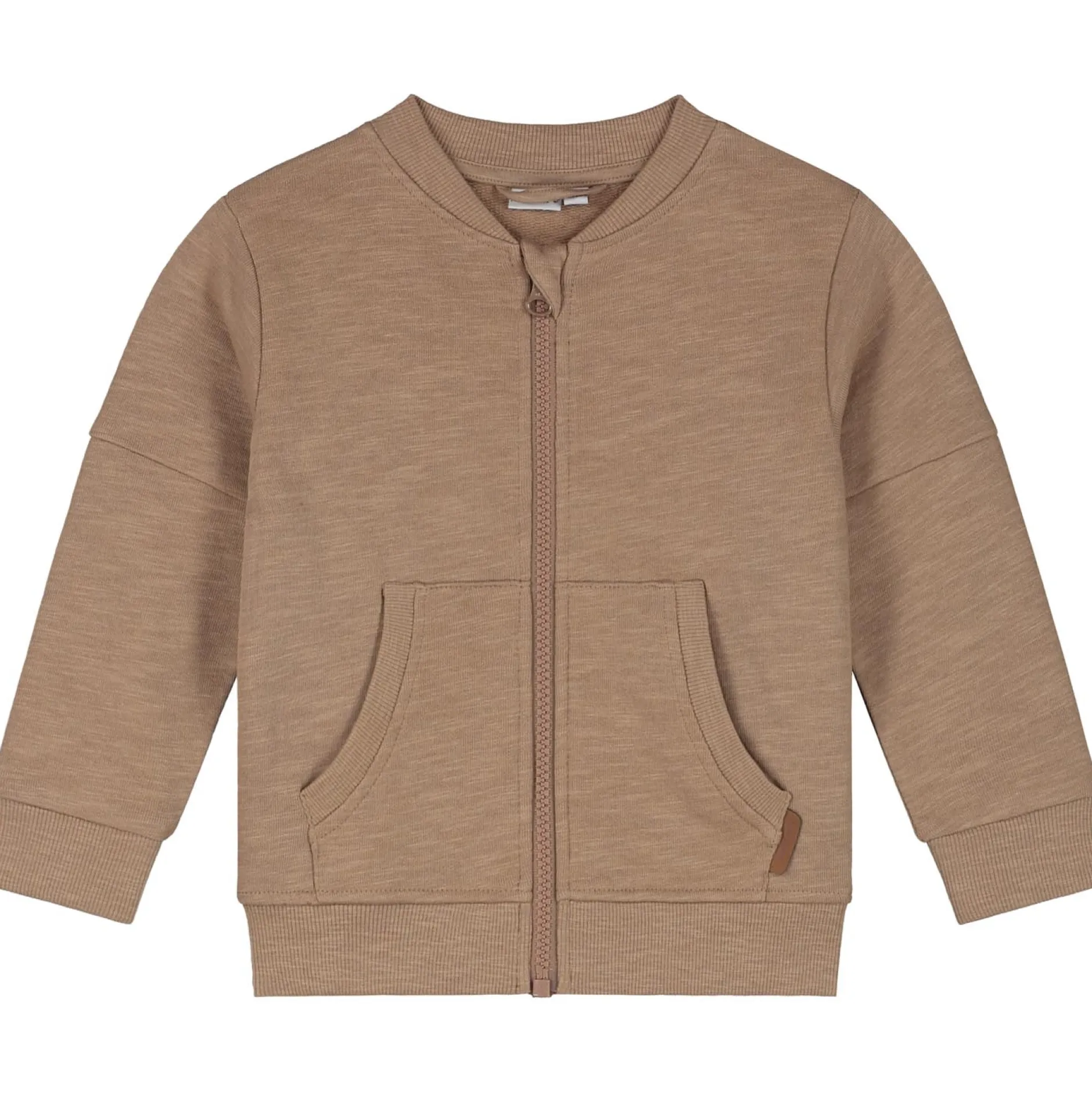 Truien & Vesten|Vesten*Prénatal baby vest lange mouwen effen bruin Light Mud Brown