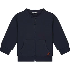 Truien & Vesten|Vesten*Prénatal baby vest lange mouwen effen blauw Dark Bluegrey