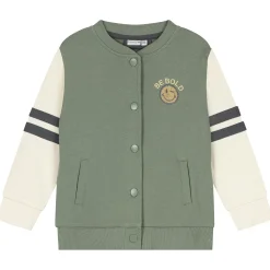 Truien & Vesten|Vesten*Prénatal baby vest lange mouwen meerkleurig multi Light Khaki Green
