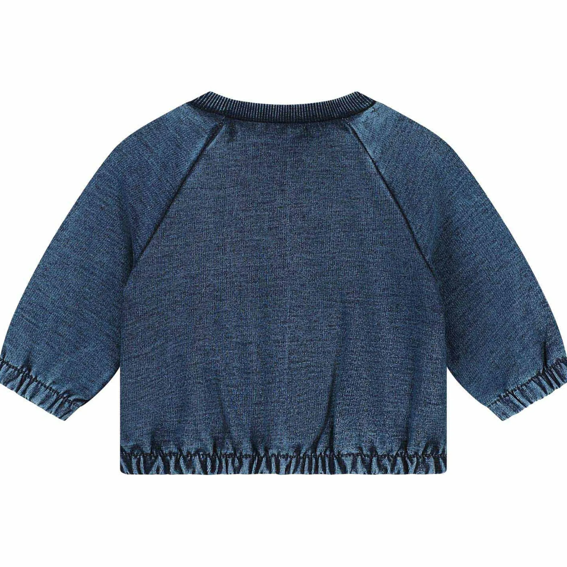 Truien & Vesten|Vesten*Prénatal baby vest lange mouwen effen blauw Mid Blue Denim