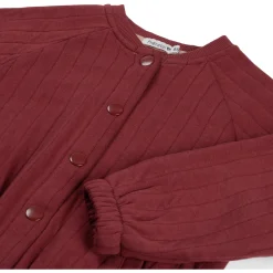 Truien & Vesten|Vesten*Prénatal baby vest lange mouwen effen rood Dark Brown Red