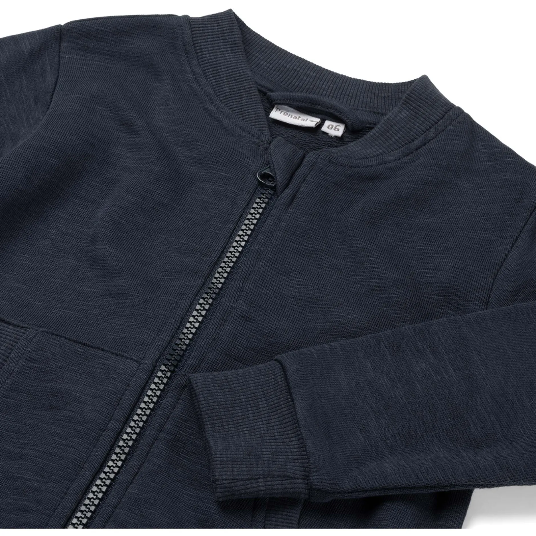 Truien & Vesten|Vesten*Prénatal baby vest lange mouwen effen blauw Dark Bluegrey