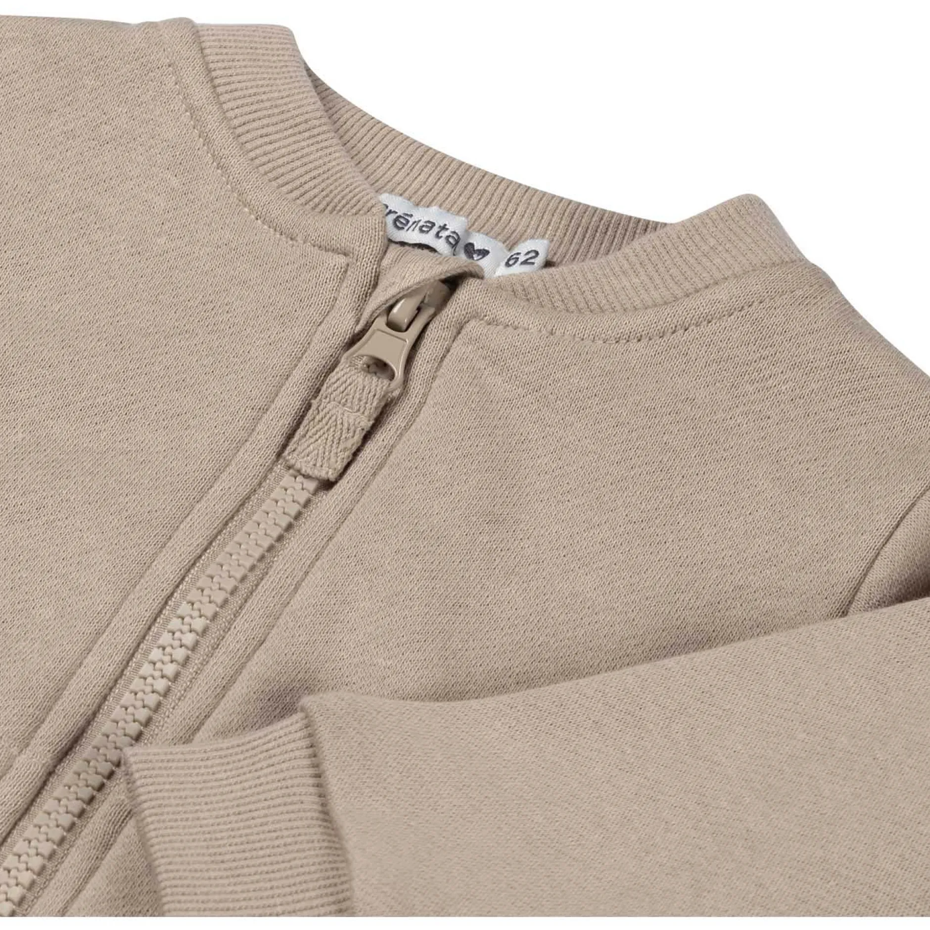 Truien & Vesten|Vesten*Prénatal baby vest lange mouwen effen beige Mid Bisquit