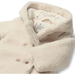 Jassen|Jassen*Prénatal baby winterjas lange mouwen effen wit Off-White