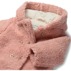 Jassen|Jassen*Prénatal baby winterjas lange mouwen effen roze Mid Pink