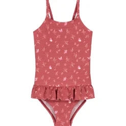 Zwemkleding|Zwemkleding*Prénatal badpak vlinders effen rood Winered