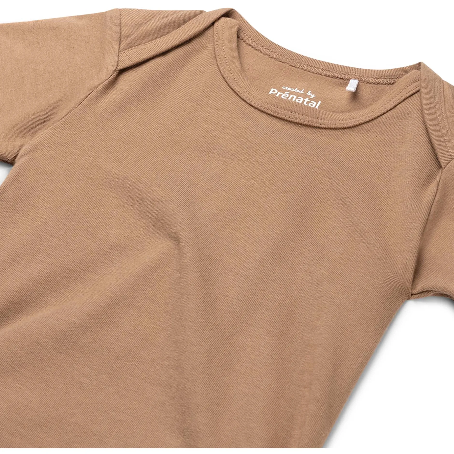 Rompers|Rompers*Prénatal basis romper korte mouwen effen bruin Dark Sand Brown