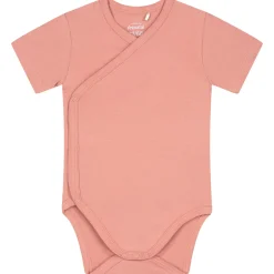 Rompers|Rompers*Prénatal basis romper korte mouwen effen roze Dark Pink