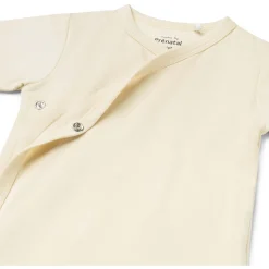 Rompers|Rompers*Prénatal basis romper korte mouwen effen beige Dark Ecru