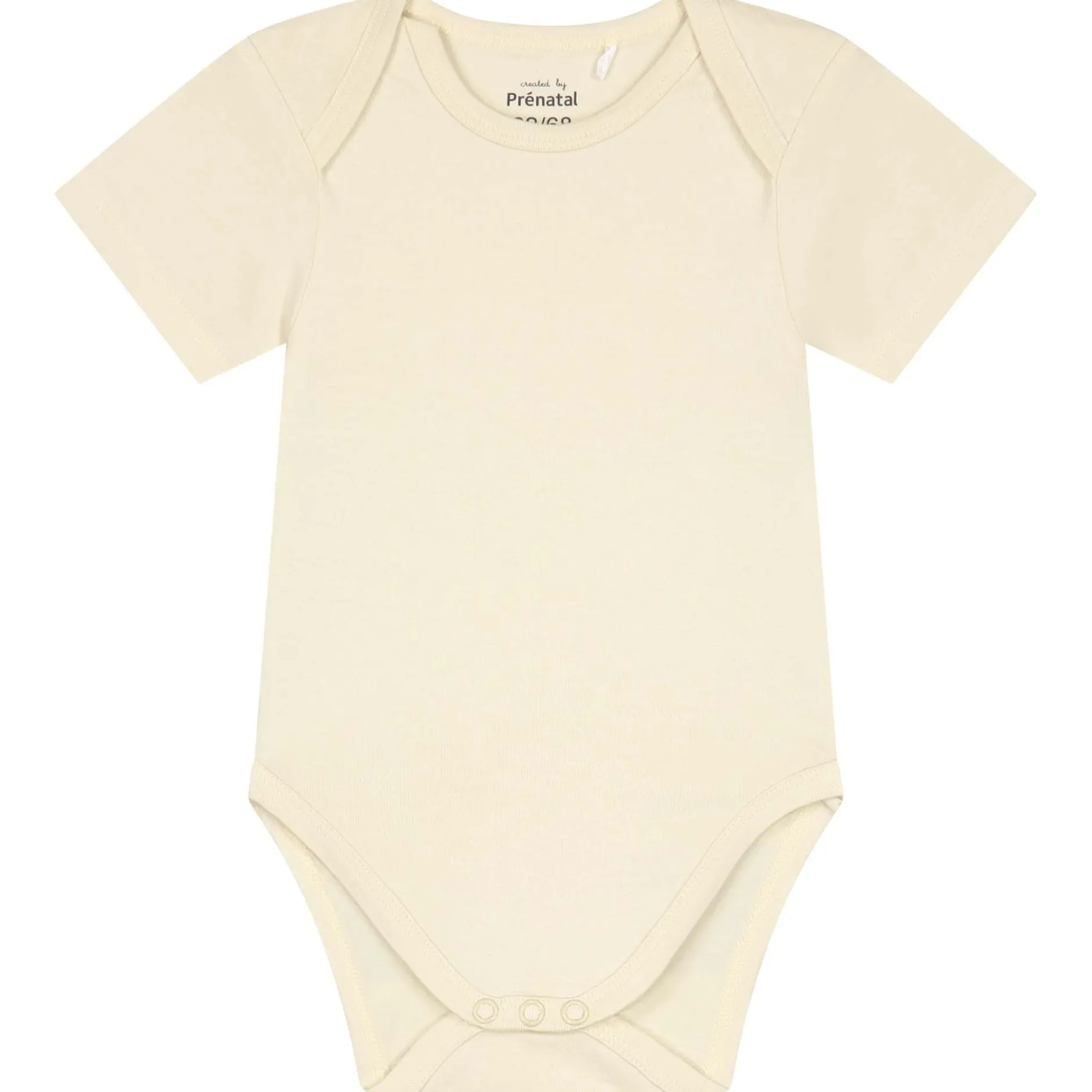 Rompers|Rompers*Prénatal basis romper korte mouwen effen beige Light Ecru