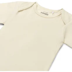 Rompers|Rompers*Prénatal basis romper korte mouwen effen beige Light Ecru