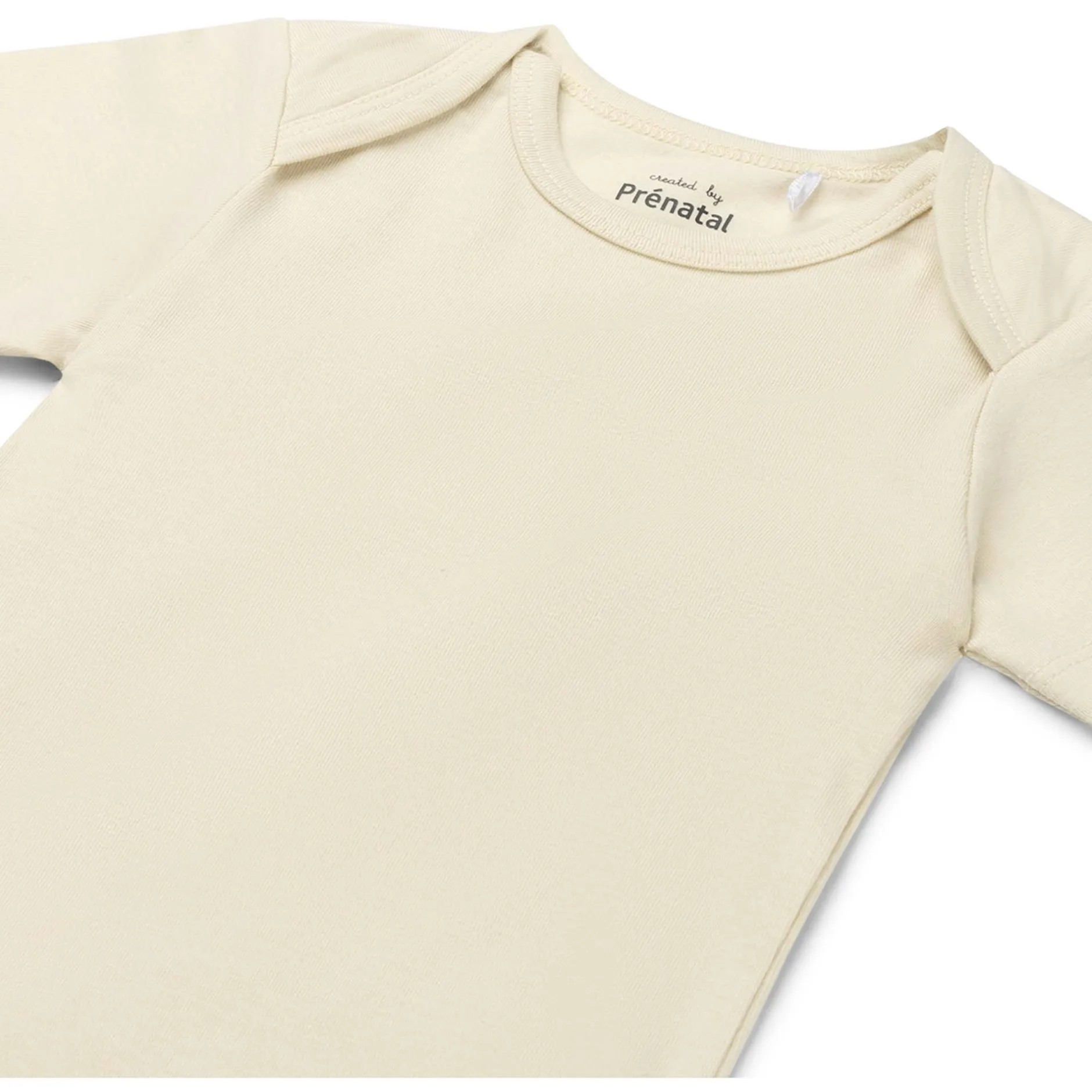 Rompers|Rompers*Prénatal basis romper korte mouwen effen beige Light Ecru