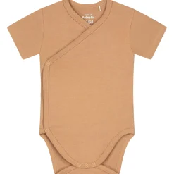 Rompers|Rompers*Prénatal basis romper korte mouwen effen bruin Dark Sand Brown