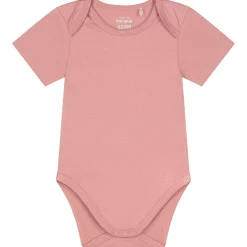 Rompers|Rompers*Prénatal basis romper korte mouwen effen roze Dark Pink
