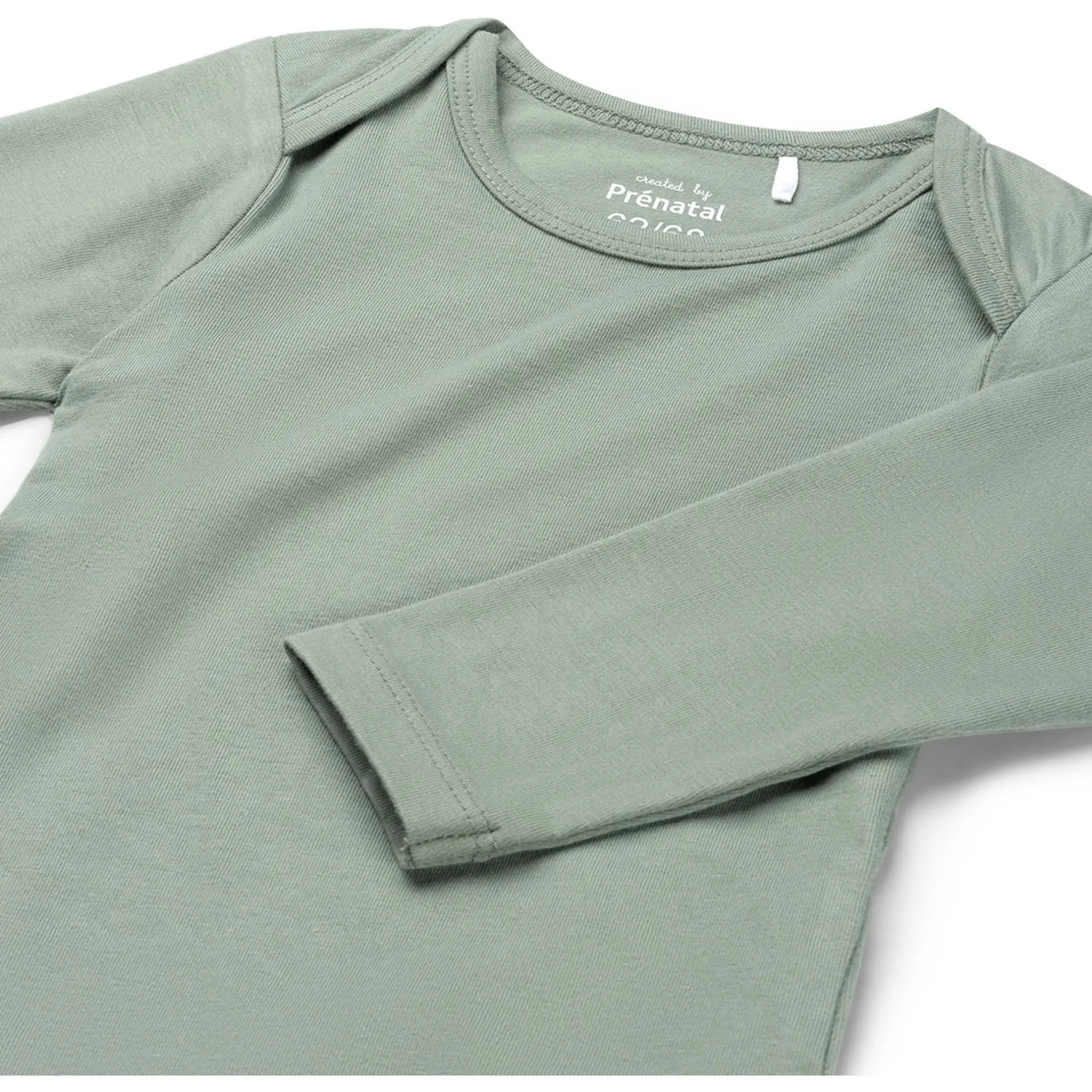 Rompers|Rompers*Prénatal basis romper lange mouwen effen groen Midgreen