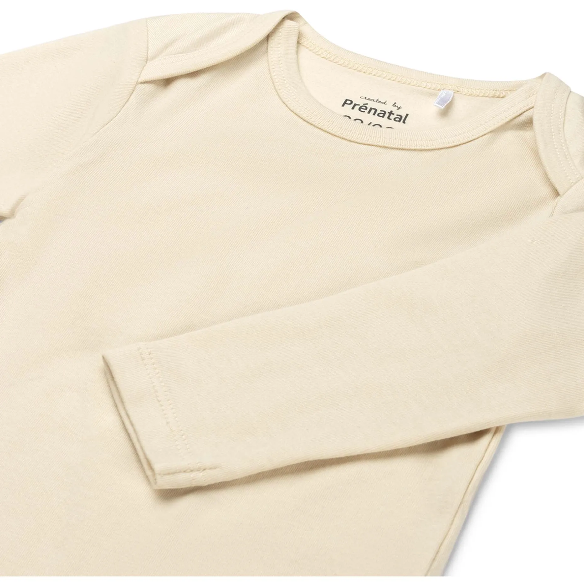 Rompers|Rompers*Prénatal basis romper lange mouwen effen beige Dark Ecru