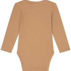 Rompers|Rompers*Prénatal basis romper lange mouwen effen bruin Dark Sand Brown