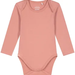Rompers|Rompers*Prénatal basis romper lange mouwen effen roze Dark Pink