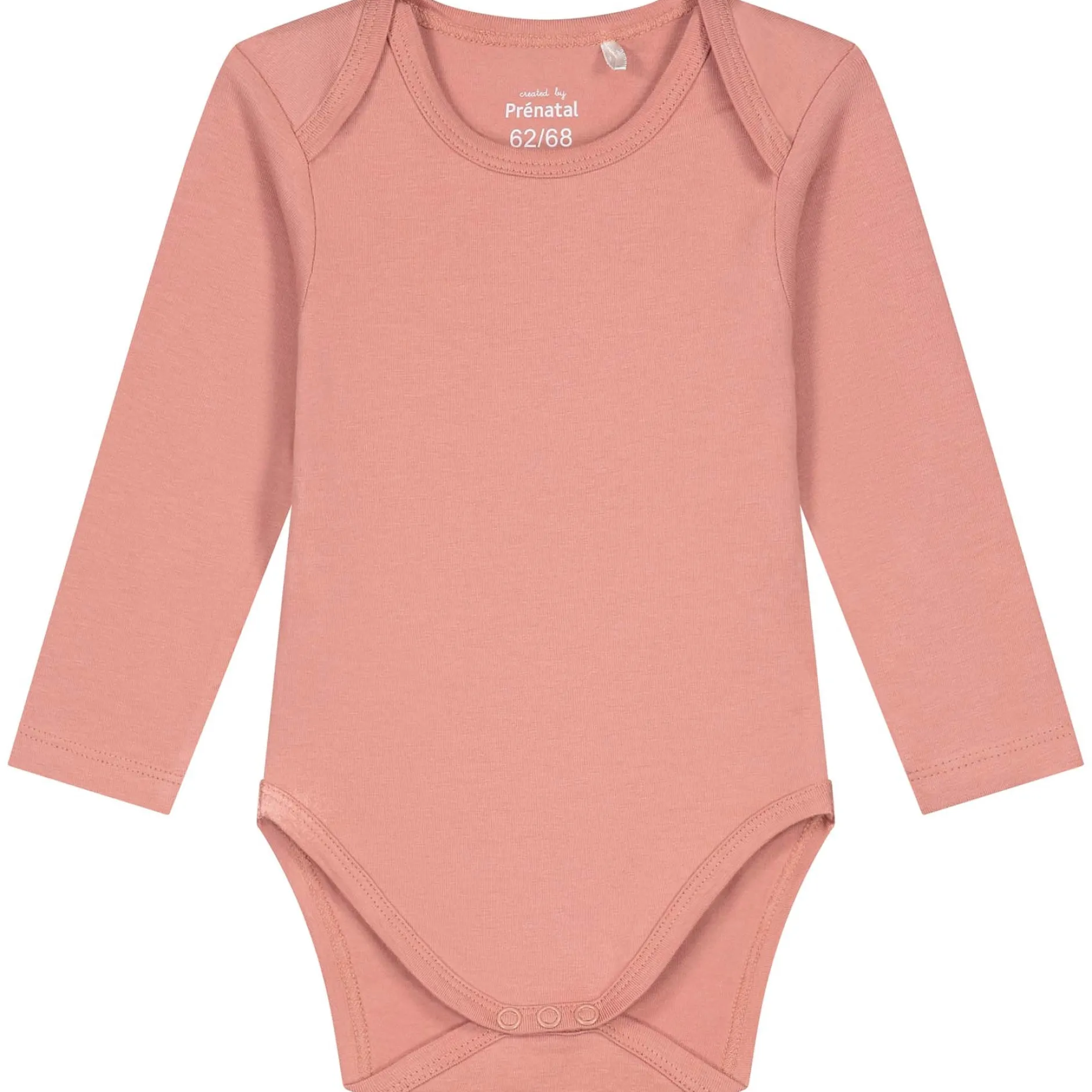 Rompers|Rompers*Prénatal basis romper lange mouwen effen roze Dark Pink