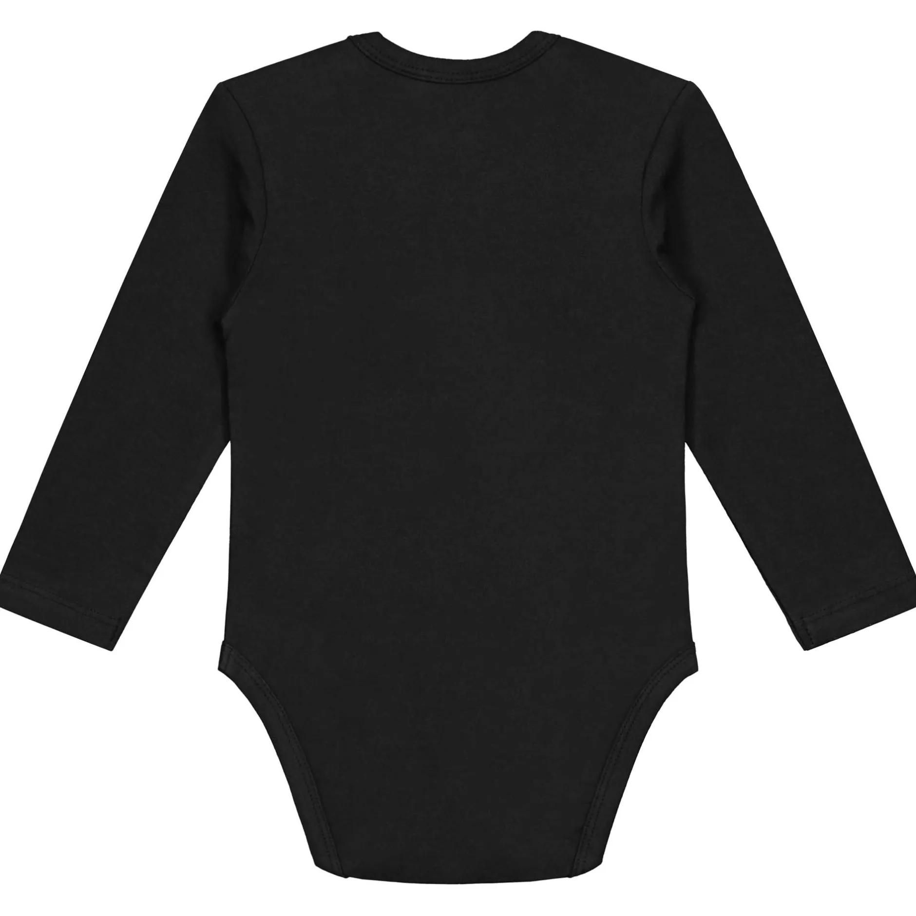 Rompers|Rompers*Prénatal basis romper lange mouwen effen zwart Black