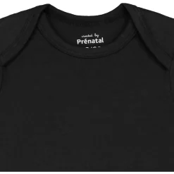 Rompers|Rompers*Prénatal basis romper lange mouwen effen zwart Black