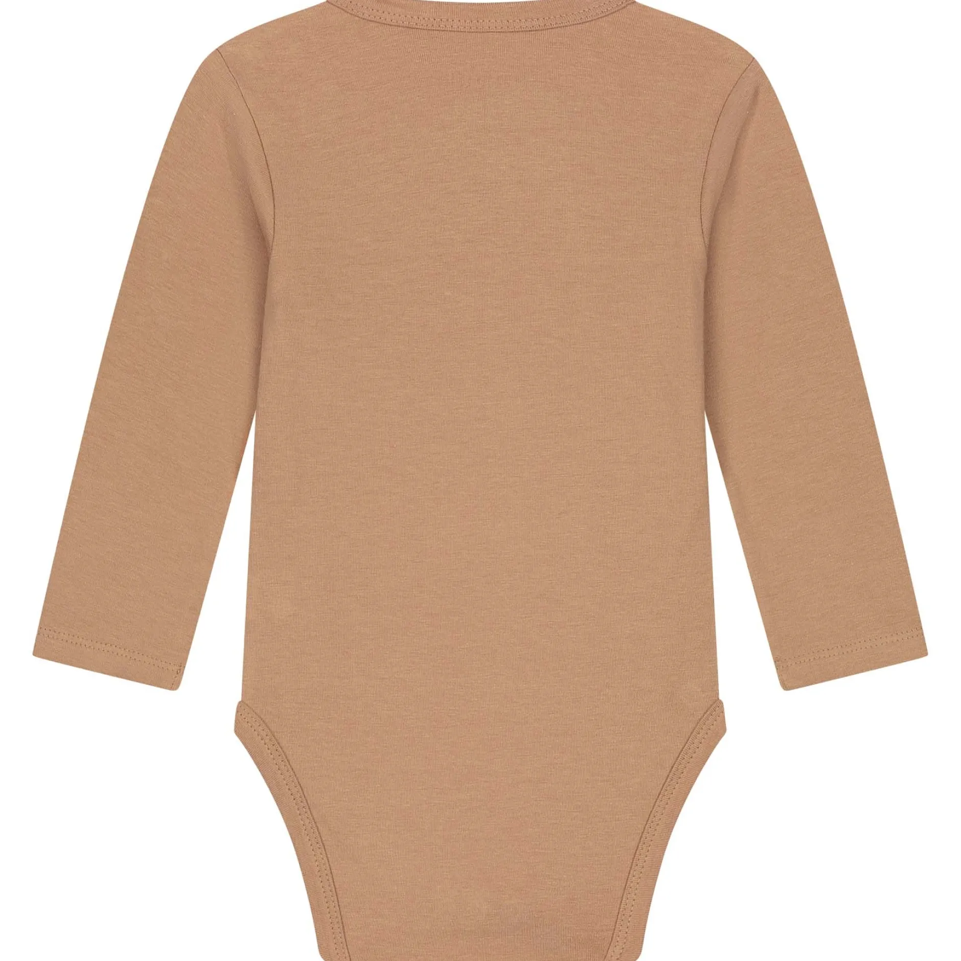 Rompers|Rompers*Prénatal basis romper met overslag lange mouwen effen bruin Dark Sand Brown