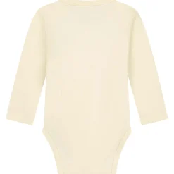 Rompers|Rompers*Prénatal basis romper met overslag lange mouwen effen beige Light Ecru