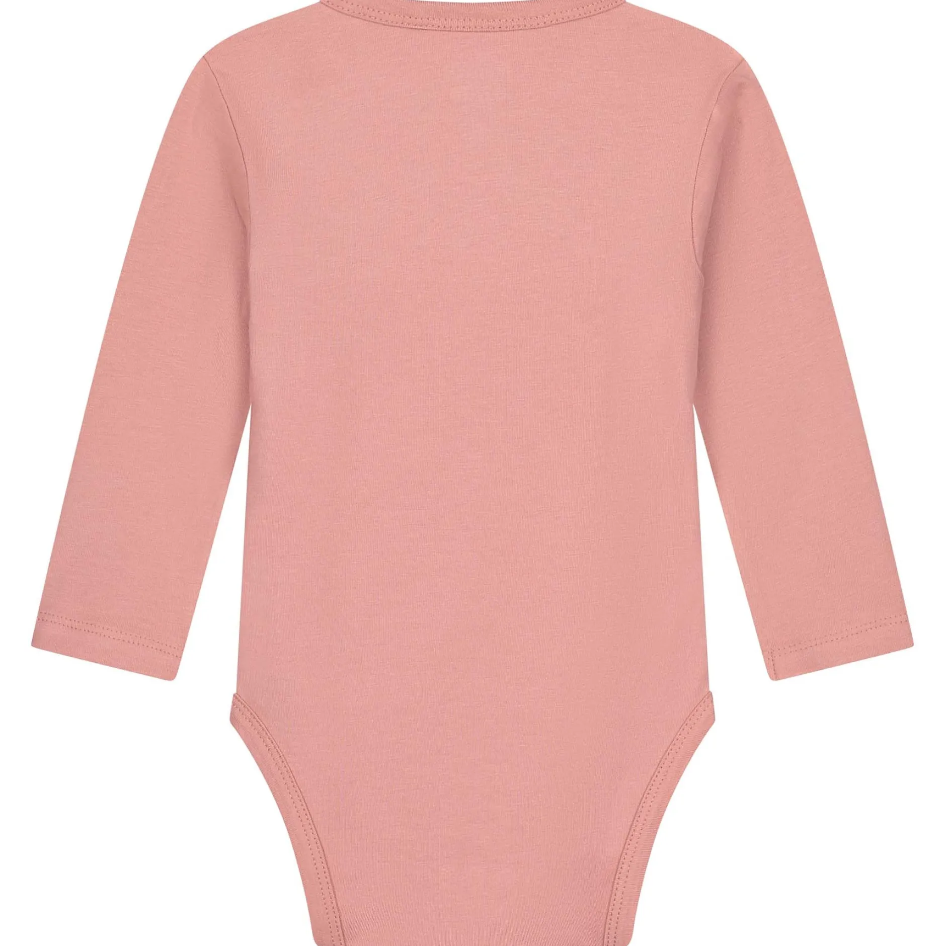 Rompers|Rompers*Prénatal basis romper met overslag lange mouwen effen roze Dark Pink