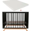 Boxen*Prénatal box Savi zwart & boxmatras Ellis