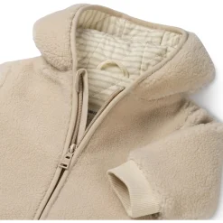 Jassen|Jassen*Prénatal buitenpak lange mouwen effen beige Mid Ecru