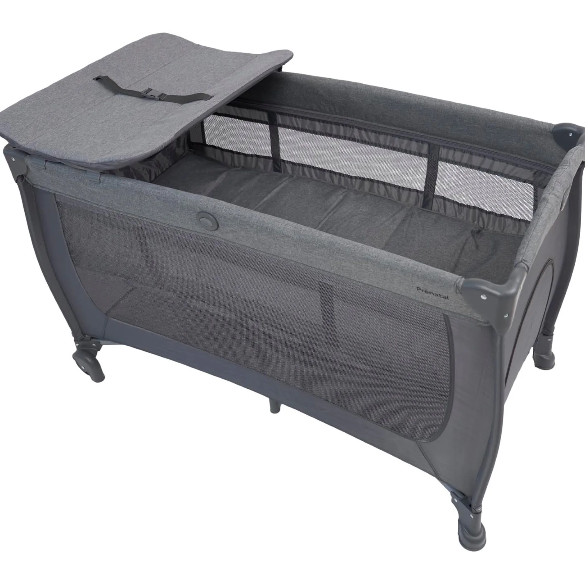 Campingbedden*Prénatal campingbed Beau Grey Melee Light
