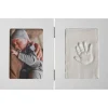 Feestartikelen|Kraamcadeaus*Prénatal fotolijst met gipsafdruk wit