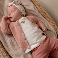 Mutsjes & Haarbandjes|Broeken*Prénatal Hello new day newborn shirt, broek & haarband Ivory White